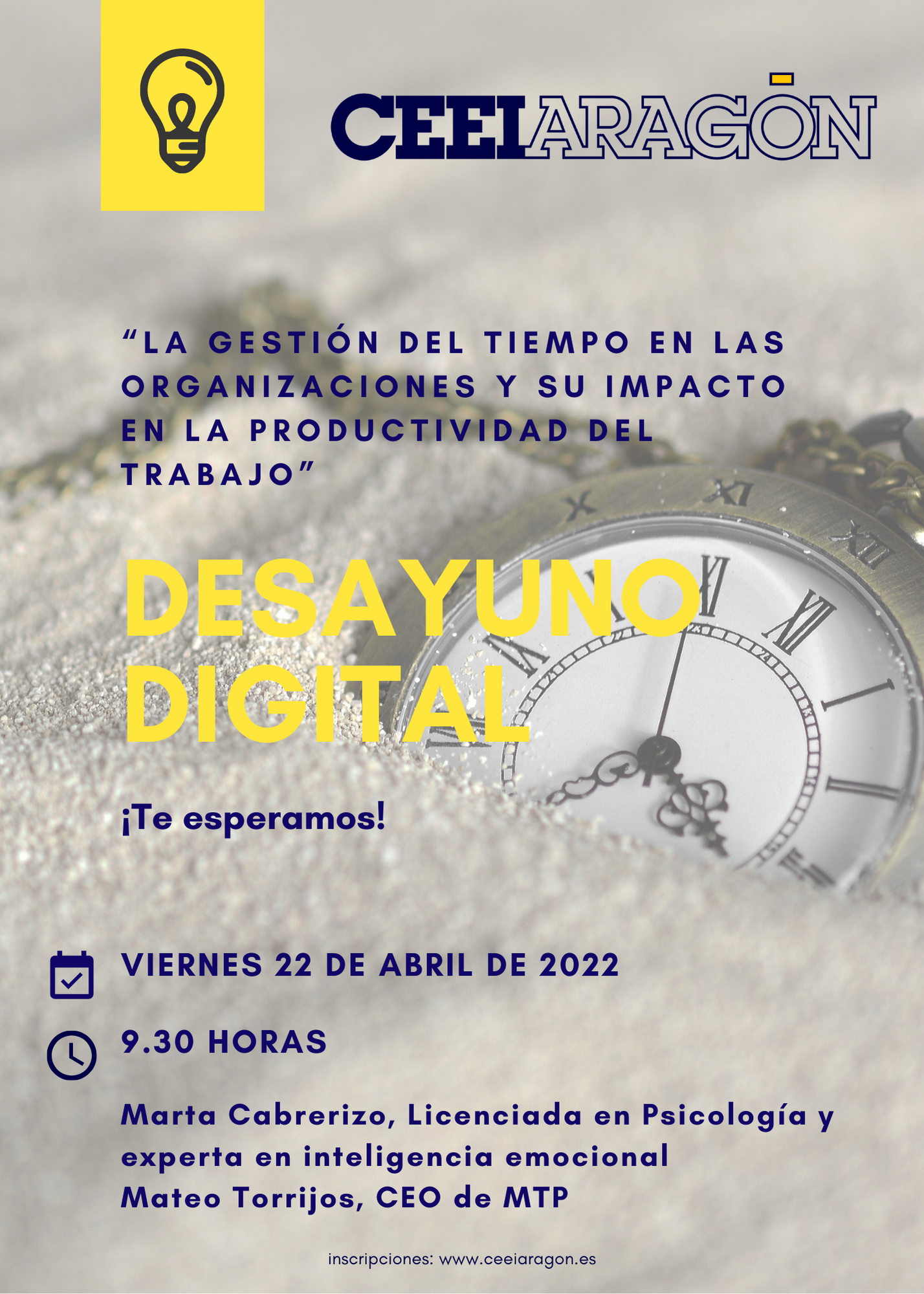 Desayuno digital CEEI «La gestión del tiempo en las organizaciones y su impacto en la productividad del trabajo»