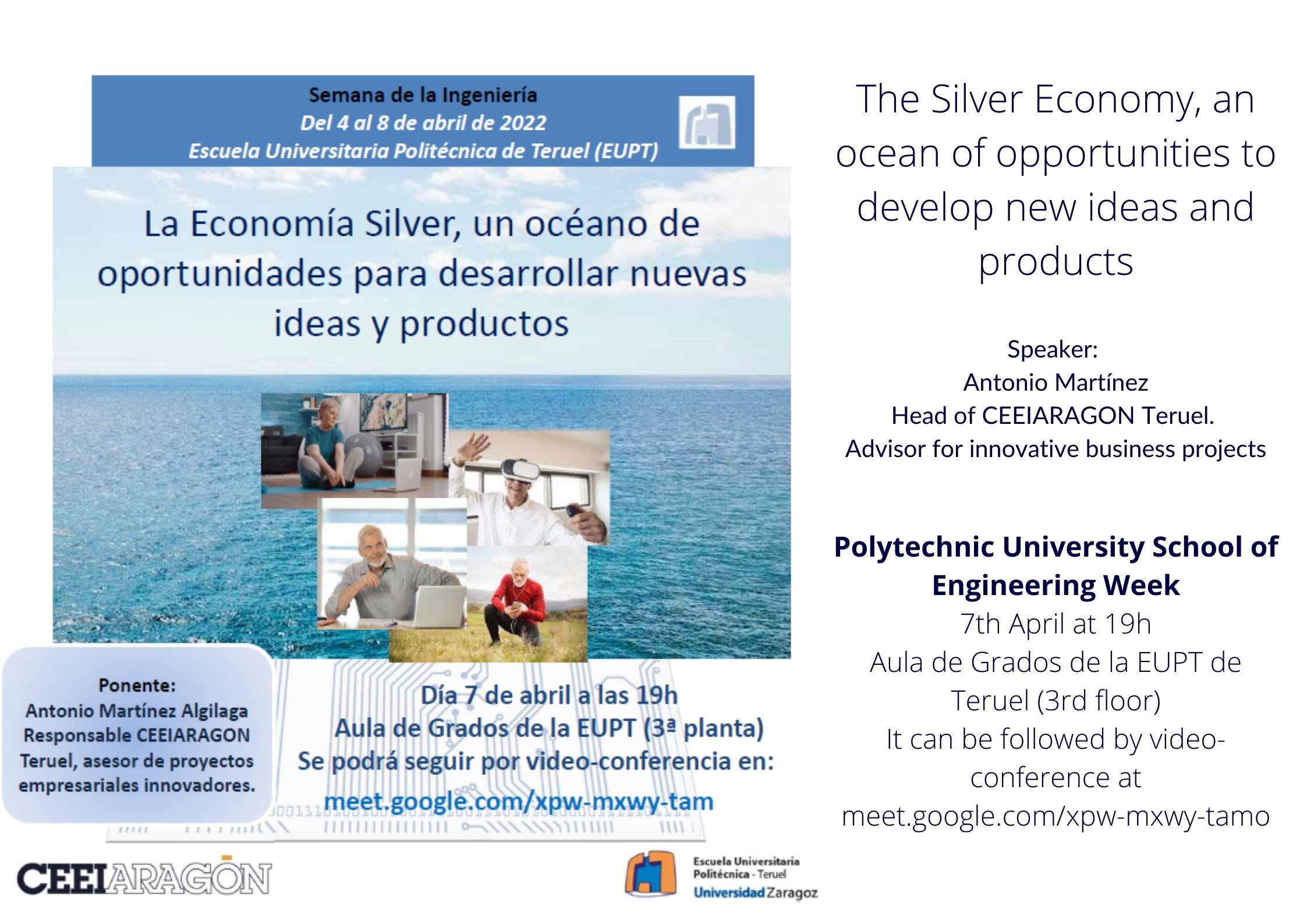 Conference “The Silver Economy, an ocean of opportunities to develop new ideas and products”