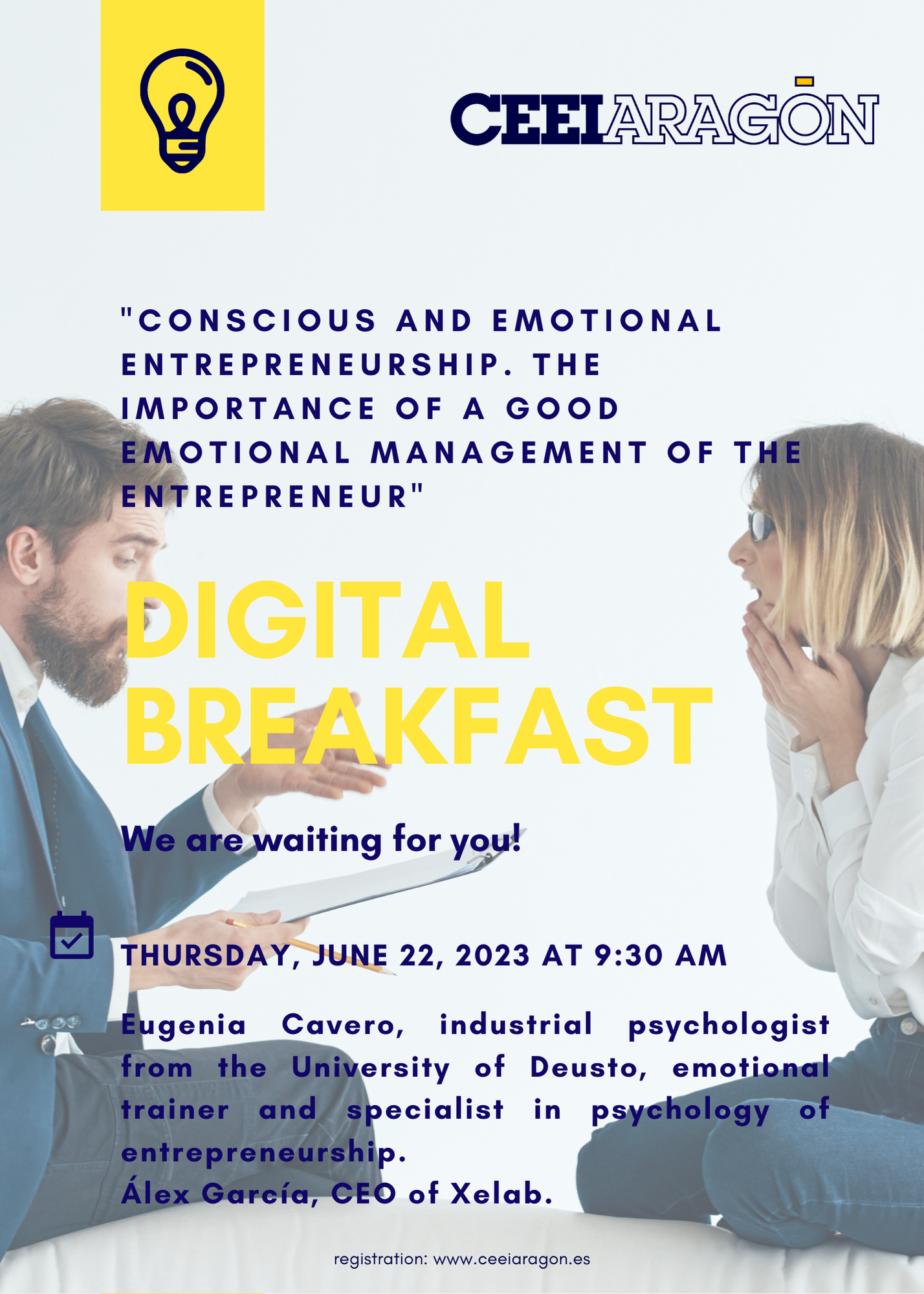 CEEI digital breakfast “Conscious and emotional entrepreneurship. The importance of a good emotional management of the entrepreneur”