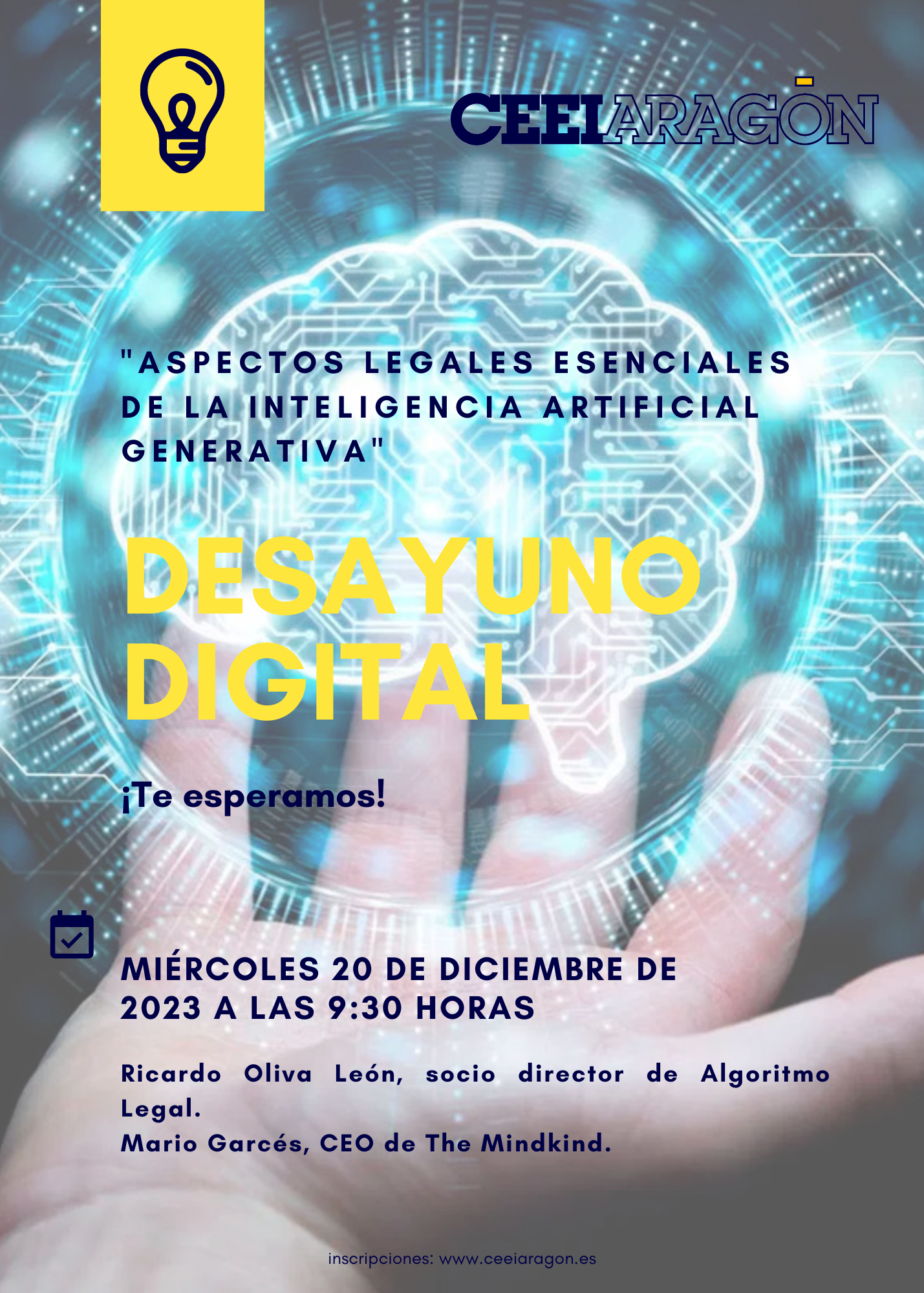 Desayuno digital CEEI «Aspectos legales esenciales de la Inteligencia Artificial Generativa»