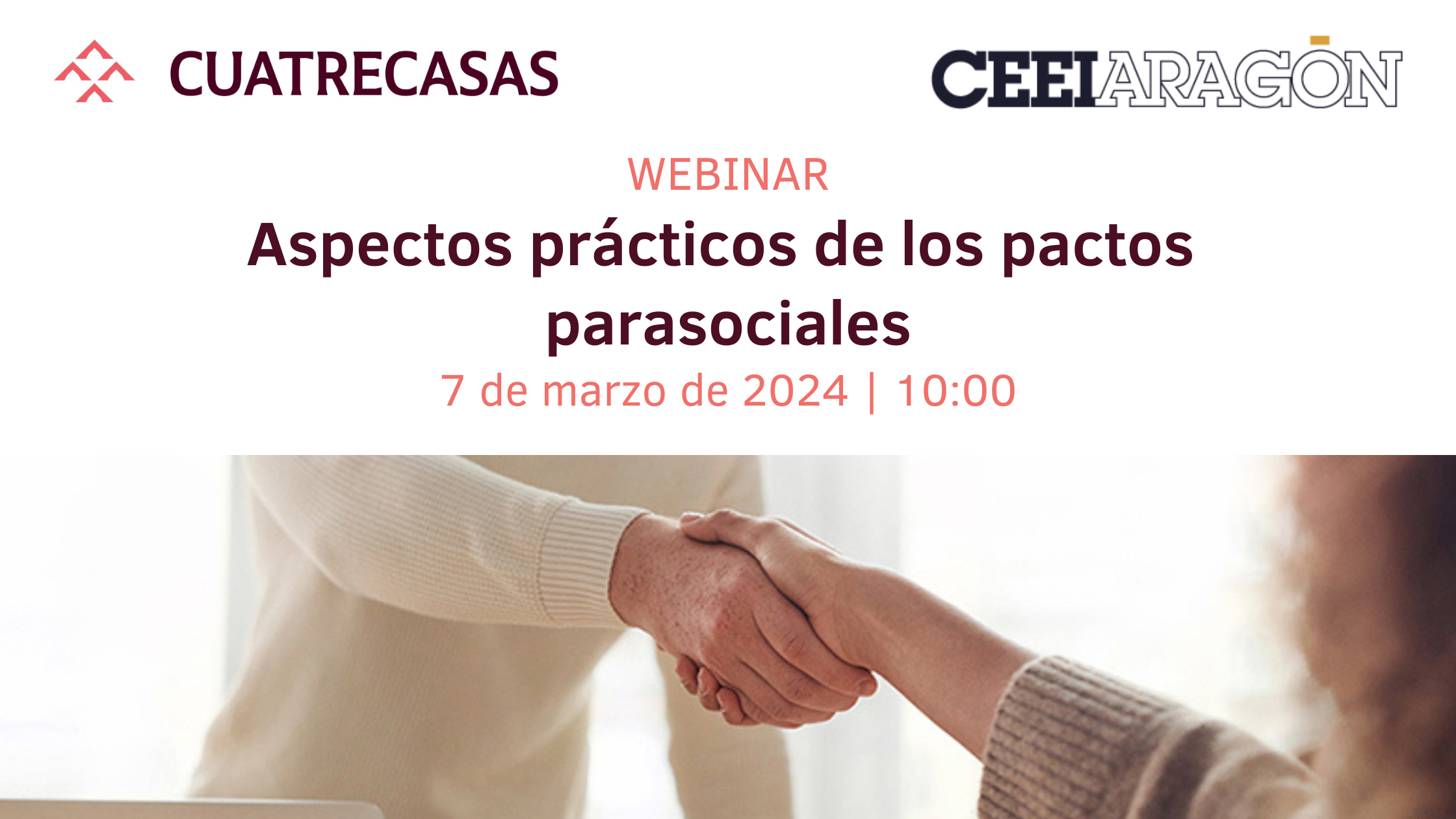 Webinar «Aspectos prácticos de los pactos parasociales»