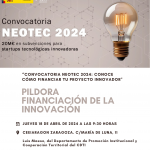 Píldora financiación de la innovación "Convocatoria NEOTEC: conoce cómo financiar tu proyecto innovador"