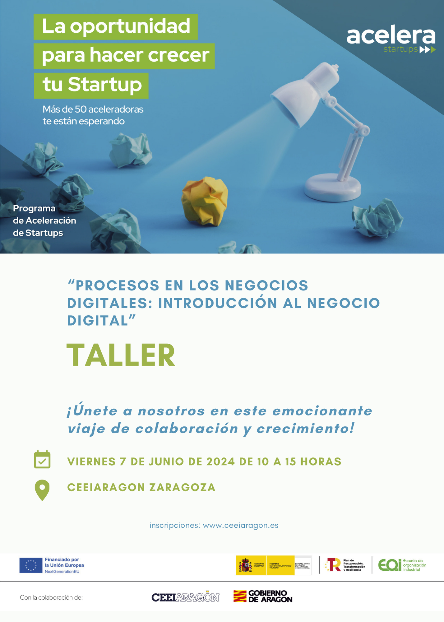 Acelera Startups Program Workshop “Digital business processes: introduction to digital business”