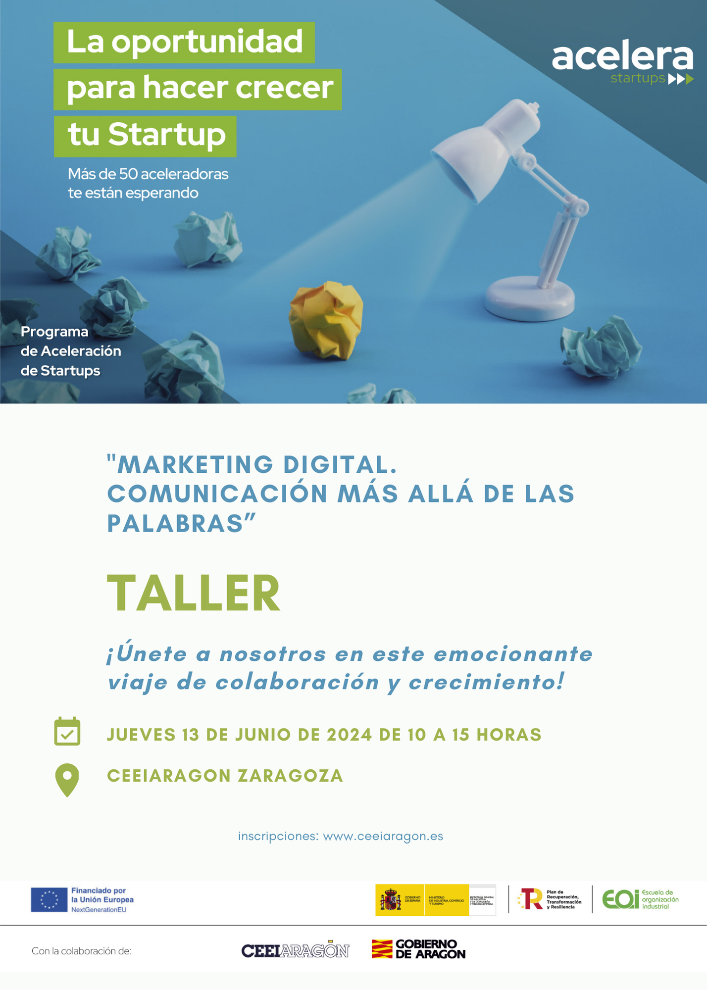 Taller Programa Acelera Startups «Marketing digital. Comunicación más allá de las palabras»